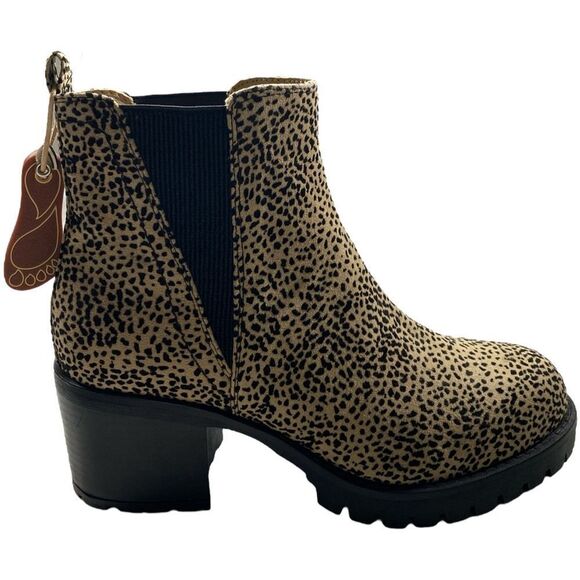 NIB MIA Women’s Laren Animal Print Brown Black Pull On Bootie Boots - Size 9 - Picture 6 of 8